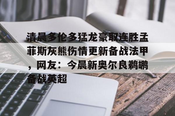 金年会-清晨多伦多猛龙豪取连胜孟菲斯灰熊伤情更新备战法甲，网友：今晨新奥尔良鹈鹕备战英超的简单介绍